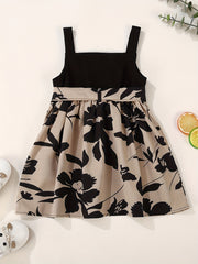 Baby Girls Floral Block Casual Tank Dress