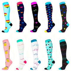 10 Pairs Men's Compression Socks for Sports, Sweat-wicking Breathable Socks