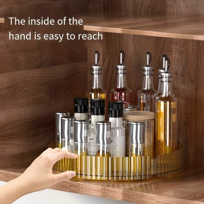 Acrylic Lazy Susan Turntable Display Stand Rotating Spice Rack Makeup Organizer