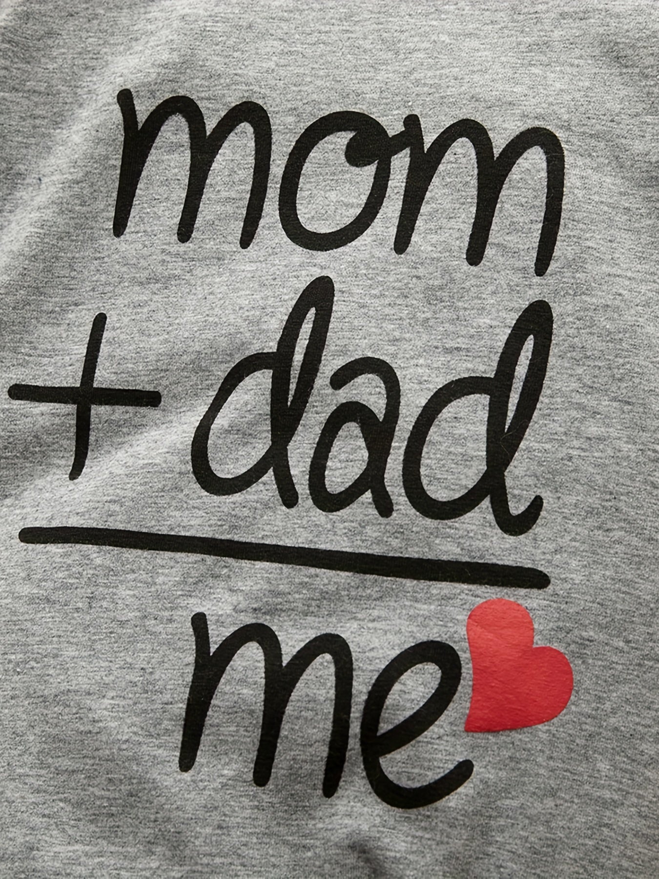 Alphabet Heart Print Button Long Sleeve Baby Onesie Romper