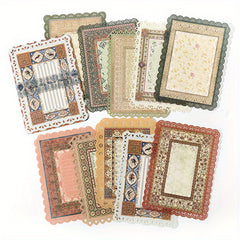 10 Sheets Retro Flower Window Hollow Lace Journal Decorative Paper