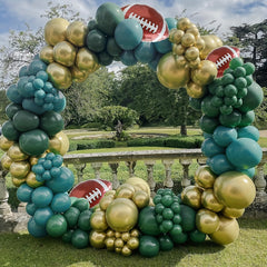 160pcs Rugby Balloons Arch Garland Kit for Sports Rugby Theme Party