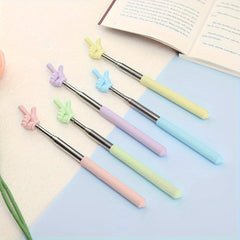 1pc Retractable Finger Reading Rods Stainless Steel Yellow Pink Green Purple