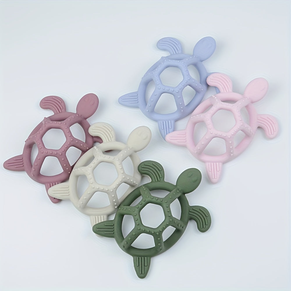 BPA-Free Turtle Teether for 3M, Soothe Teething Pain