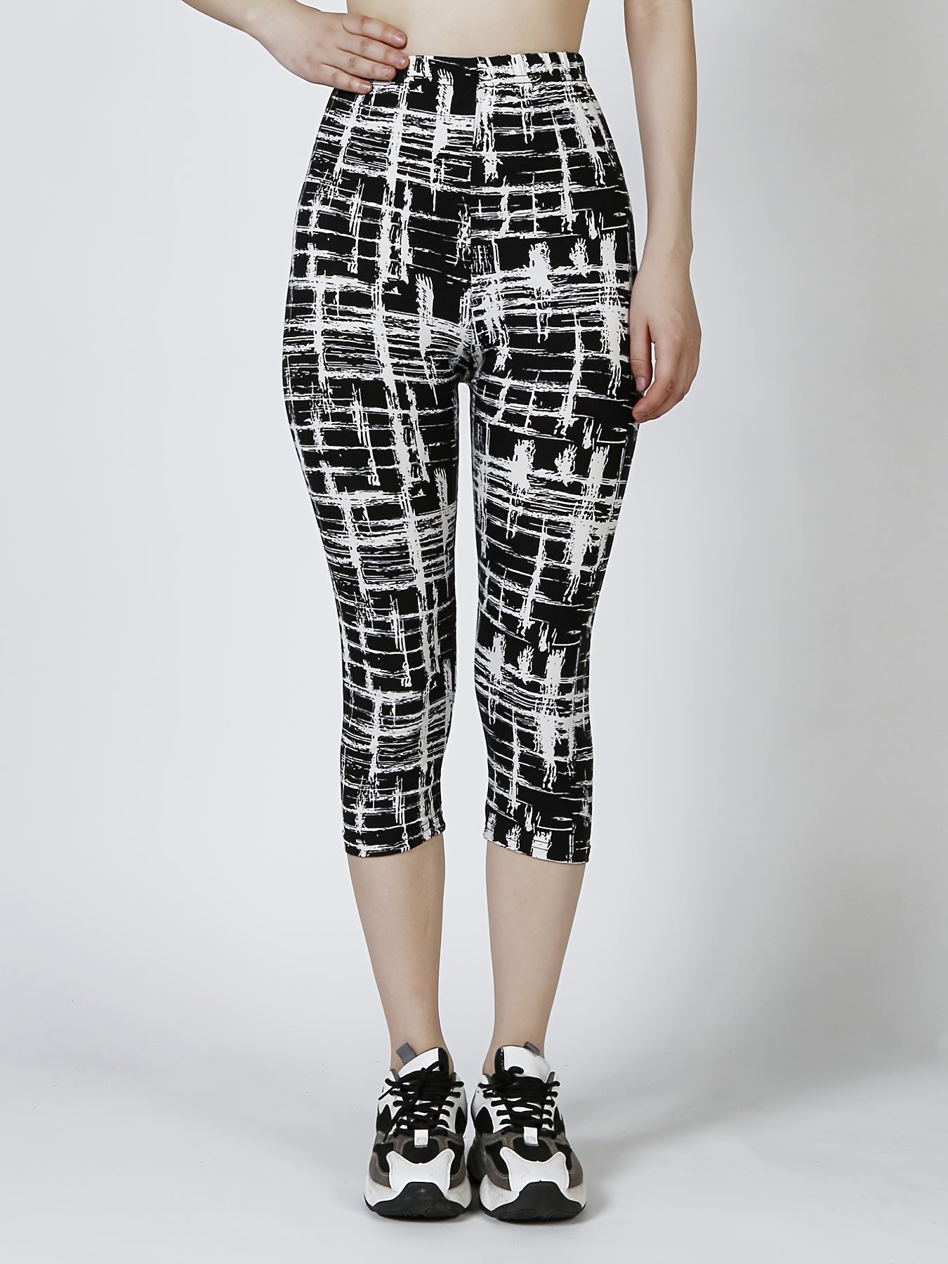 Women's Allover Print Skinny Capris Leggings