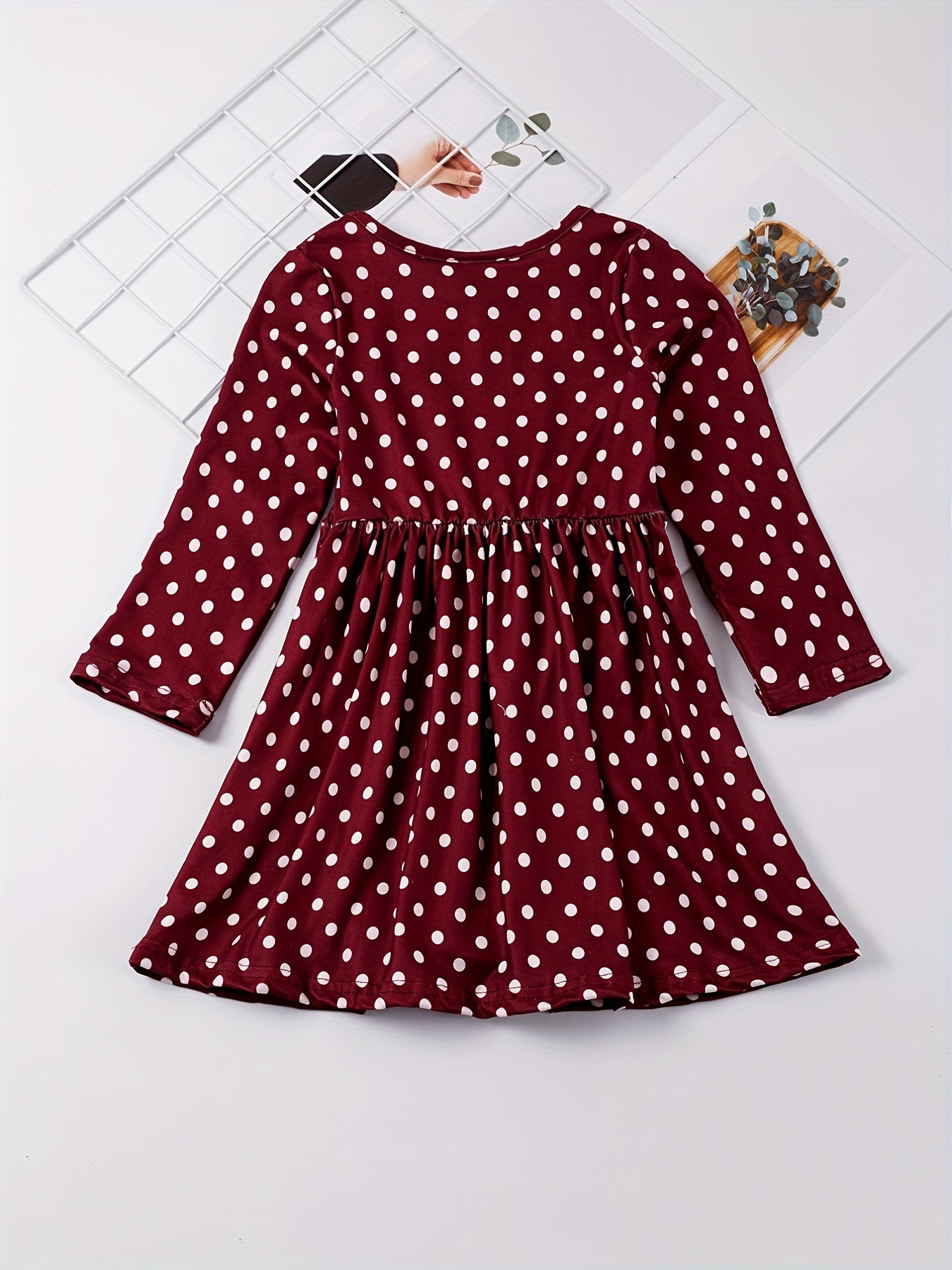 Toddler Girls Polka Dot Stretch Casual Dress