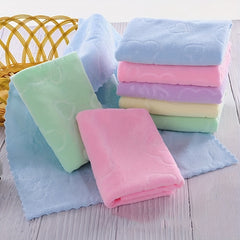 2pcs Microfiber Washcloth Handkerchiefs Soft Absorbent Towel for Home Bathroom