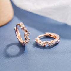 Zircon Decor Wave S925 Silver Earrings & Jewelry for Women