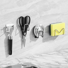 Stainless Steel Sponge Rack Sink Drain Shelving Hooks