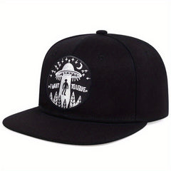 Alien Embroidery Snapback Hat Hip Hop Spaceship Baseball Cap