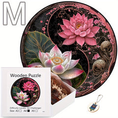 Lotus Flower Puzzles Set - Brain Teaser Wooden Puzzles
