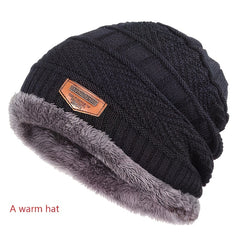 Winter Street Style Knitted Hat Scarf Cap