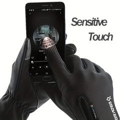 Windproof Waterproof Touch Screen Mittens for Winter Outdoor