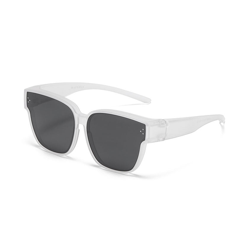 LJGOOD HD Polarized Sunglasses Casual Driving Cover Mirror