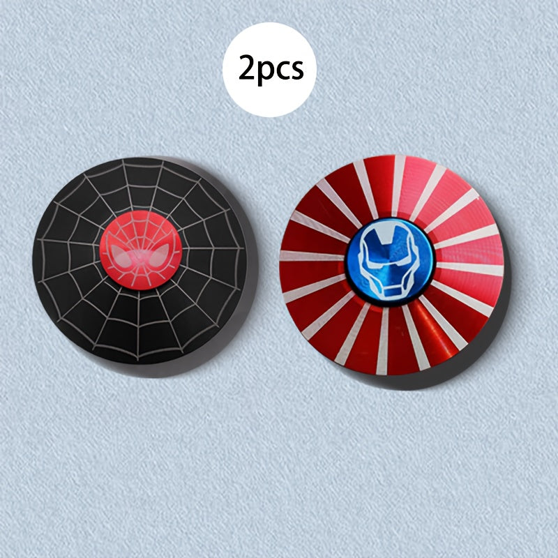 2pcs Web Hero Fidget Spinners Metal Thumb Spinners with Web Stress Relief