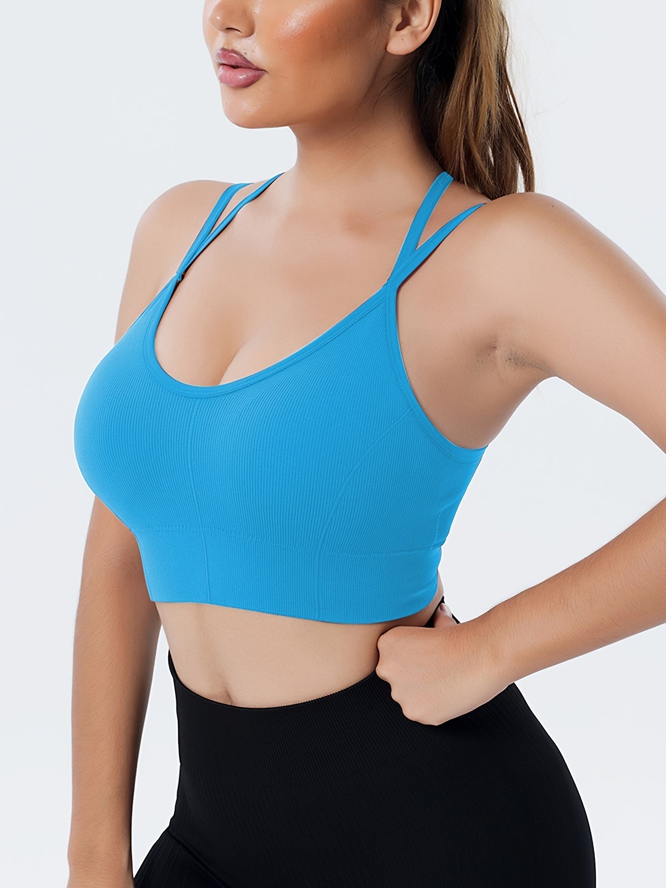 Women's Spaghetti Straps High Impact Yoga Workout Top