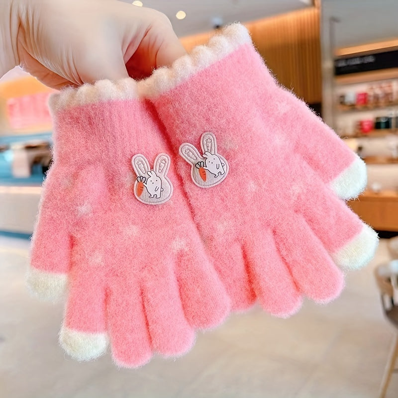 Plush Warm Cartoon Winter Finger Gloves