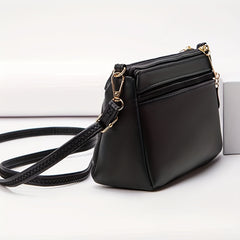 Quilted Crossbody Bag PU Shoulder Bag Women's Casual Handbag