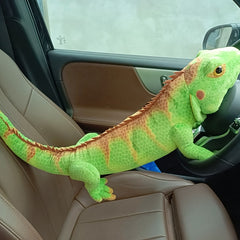 Realistic Plush Lizard Stuffed Animal Soft Toy Dark Green & Emerald