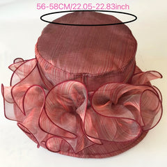 Mesh Flower Organza Sun Hat Breathable Bucket Hat Lightweight Derby Hat