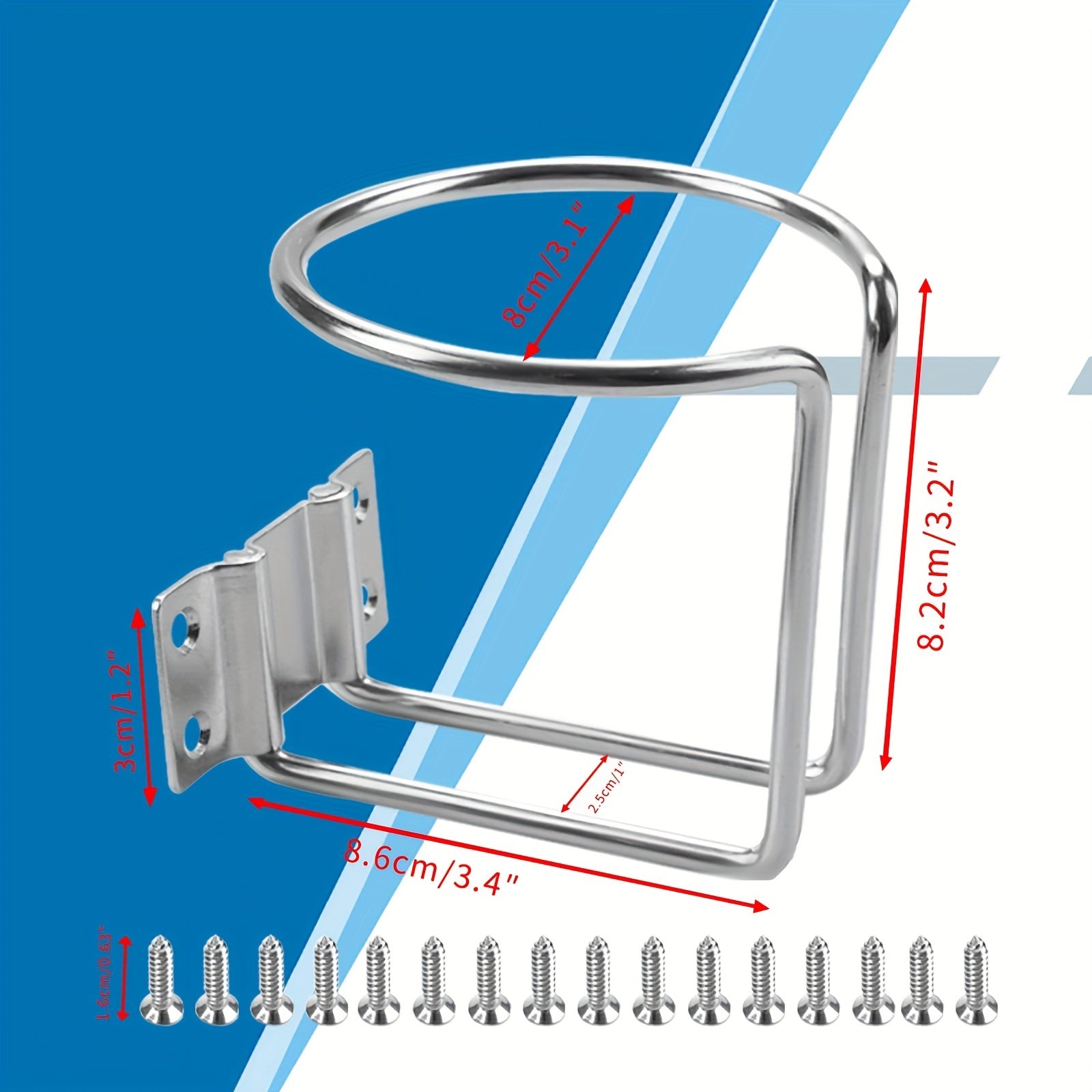 Stainless Steel Boat Ring Cup Drink Holder for Marine Yacht Truck RV Car