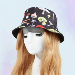 Colorful Mushroom Bucket Hat Unisex Fisherman Cap