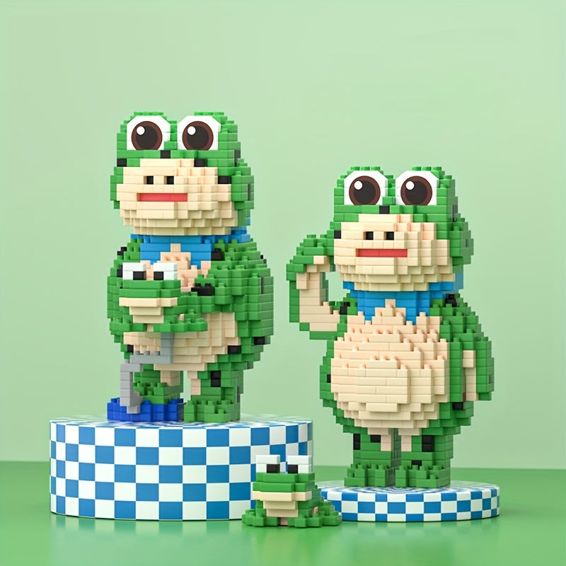 855pcs Frog Building Block Toy Cartoon Animal Assembly Building Block Toy