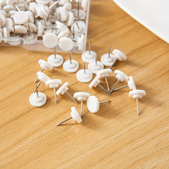 100pcs Plastic Push Pins Flat Thumb Tacks for Cork Bulletin Board Wall