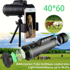 40X60 HD High Magnification Monocular with Phone Clip