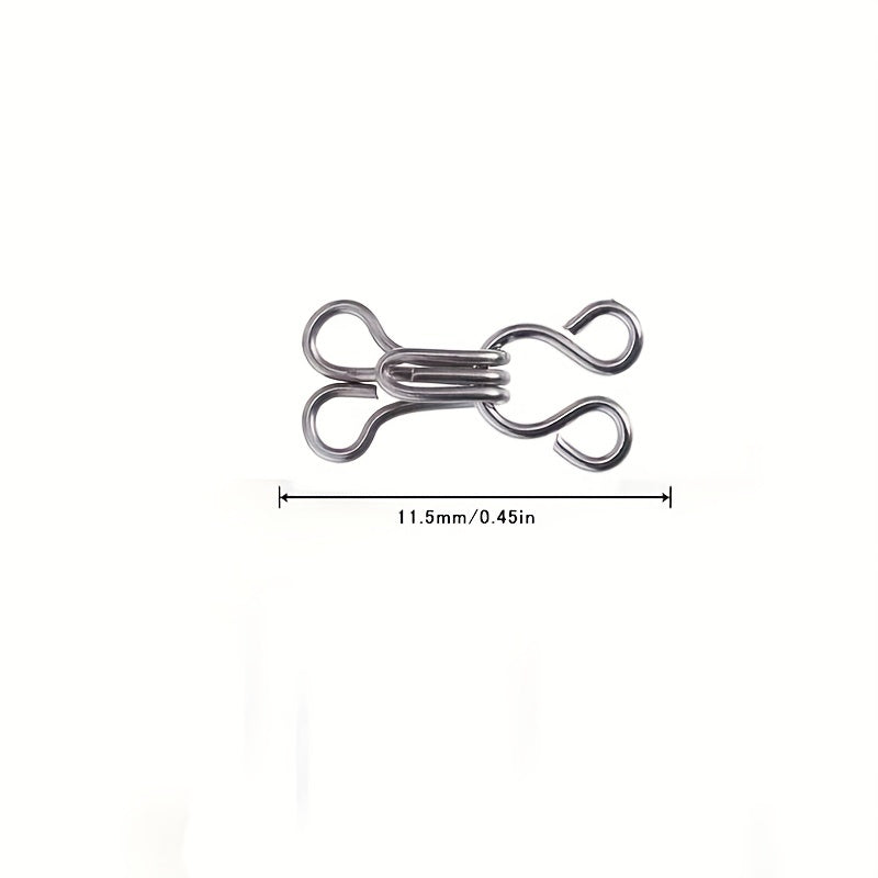 40 Double Seam Hook Eye Buckles for Clothes Pants Skirts DIY Crafts
