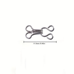 40 Double Seam Hook Eye Buckles for Clothes Pants Skirts DIY Crafts