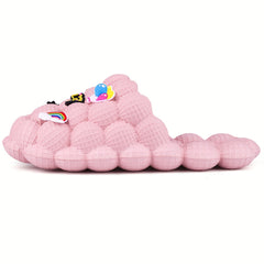 Girls Massage Bubble Slides Cushioned Non-slip Spa Slippers