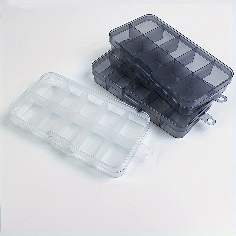 Plastic Portable Tackle Box 10 Compartment Storage Organizer
