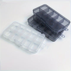 Plastic Portable Tackle Box 10 Compartment Storage Organizer