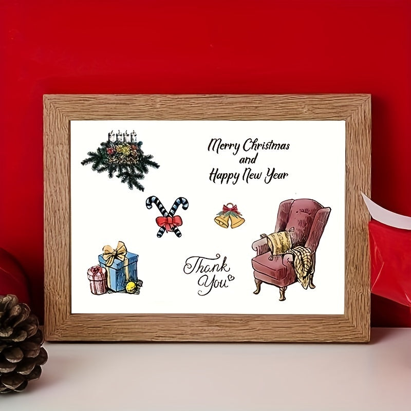 Xmas Tree Clear Stickers for Card Making & Photo Album Decorations