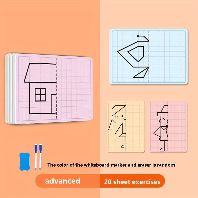 Cartoon Lattice Drawing Toys with Wipe Pen