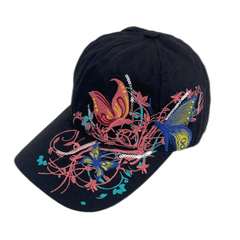 Embroidered Butterfly Baseball Cap Outdoor Casual Style