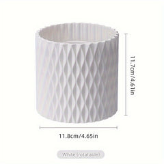360 Rotating Cosmetic Brush Storage Bucket Desktop Organizer
