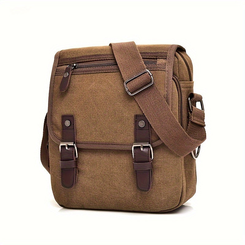 Vintage Canvas Shoulder Bag for Men, Business Crossbody Bag