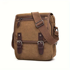Vintage Canvas Shoulder Bag for Men, Business Crossbody Bag