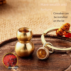Buddha Brass Key Chain Gourd Fengshui Coin Pendant Keychain