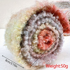 Long Gradient Dyed Wool Ball Soft Warm Yarn for DIY Crocheting & Knitting 50g