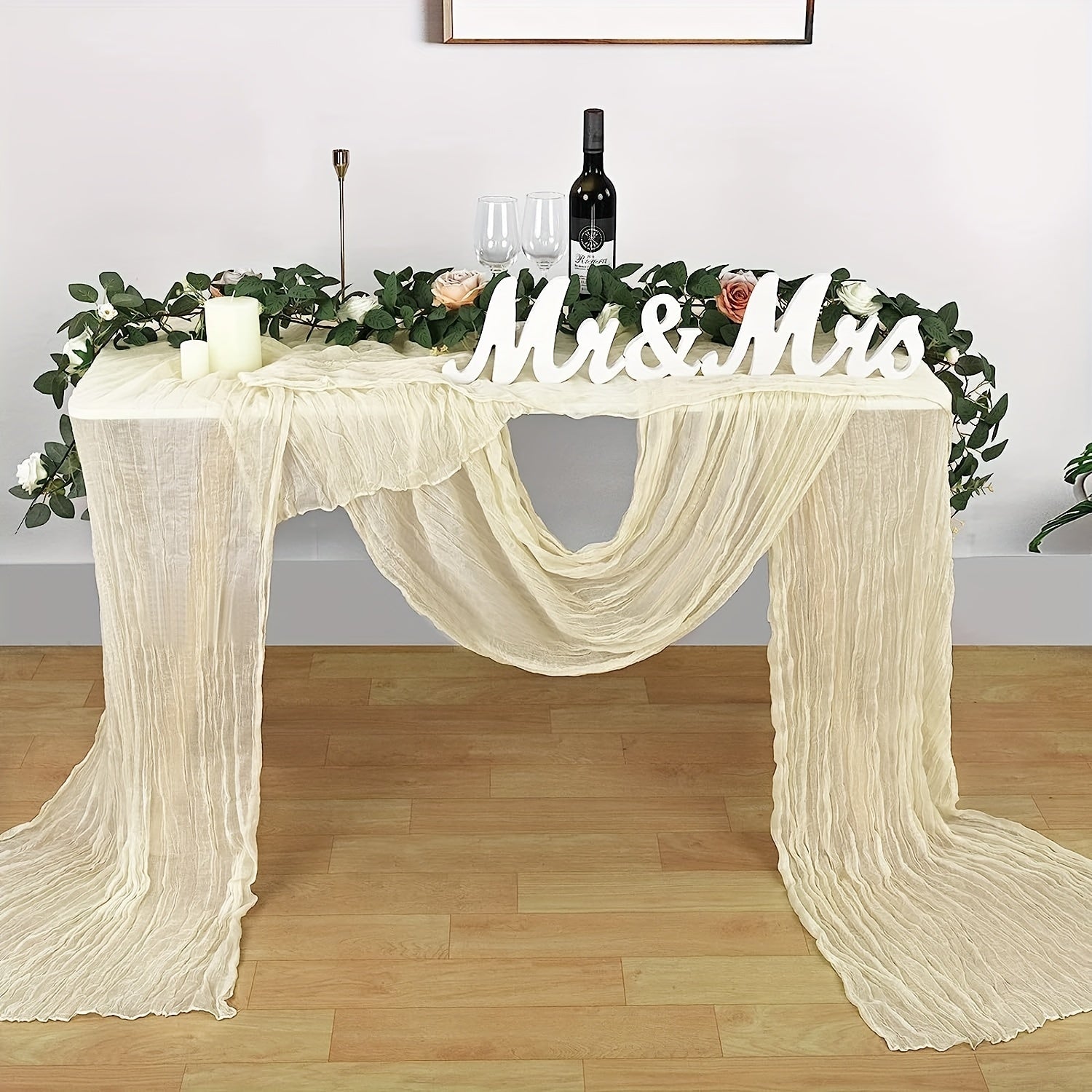 Bohemian Rustic Purple Table Runner for Weddings Bridal Decor