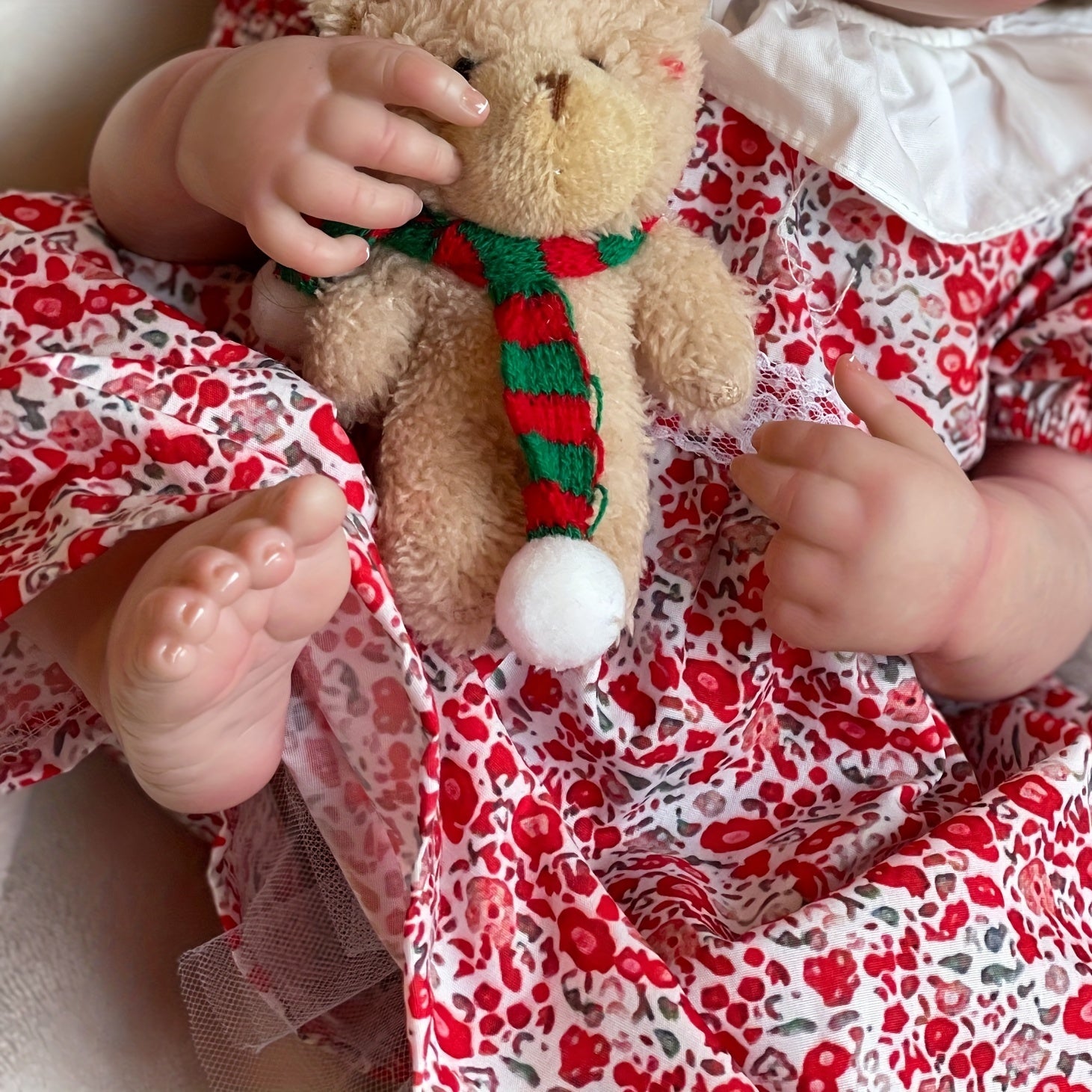Silicone Vinyl Reborn Dolls Full Body with Rooted Hair Christmas Gift