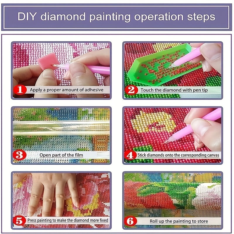 20X20cm 5D Diamond Painting DIY Art Kit for Kids & Adults - Full Drill