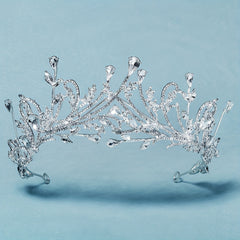 Rhinestone Crown Hair Band Vintage Headband Bridal Wedding Headwear