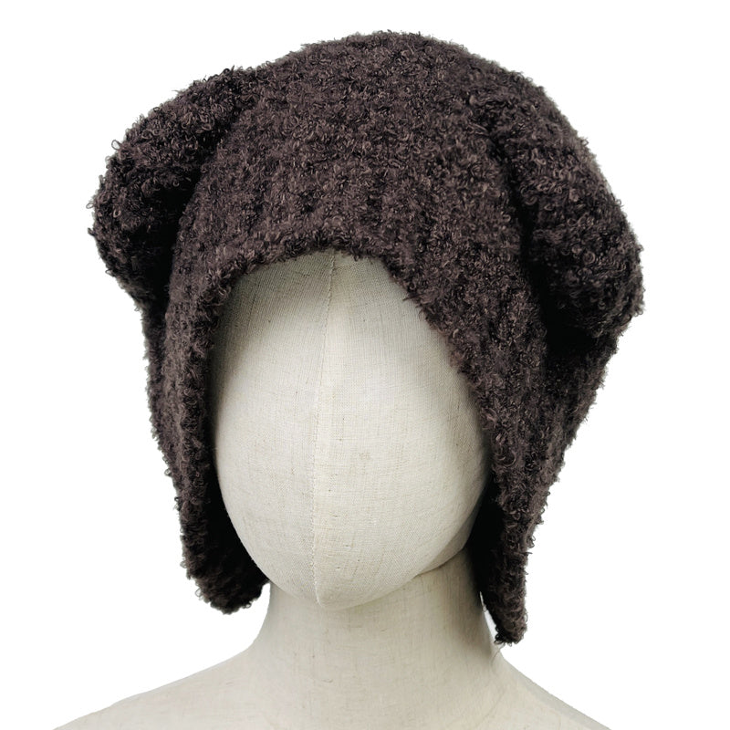 Bear Ear Beanie Hat Winter Warm Knitted Hat for Women Girls