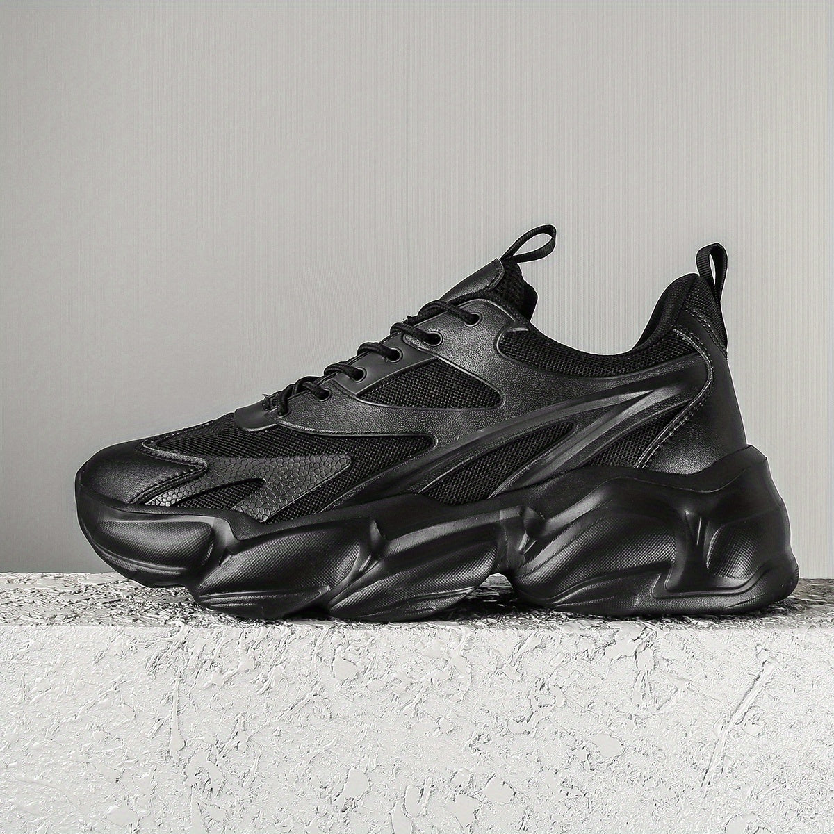 Men's Chunky Lace up Sneakers Casual Walking Shoes