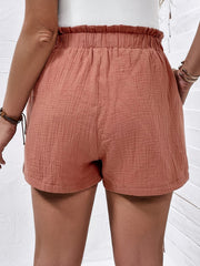 Women's Plus Textured High Rise Loose Fit Shorts