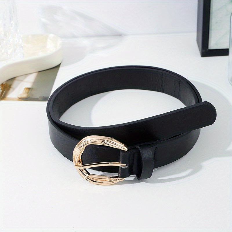 Retro Minimalist Casual Belt for Men, Round Belt with Jeans, Versatile